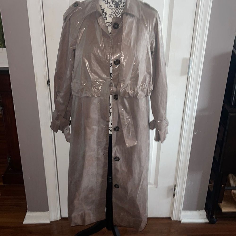 Urban Outfitters shiny trench coat